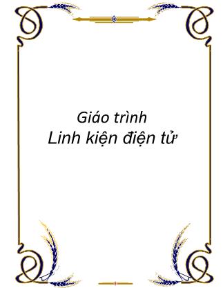 Giáo trình Linh kiện điện tử