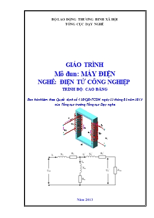 Giáo trình Máy điện