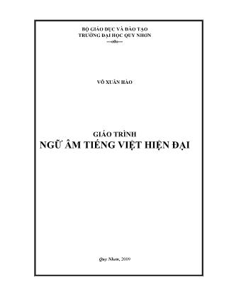 Giáo trình Ngữ âm tiếng Việt hiện đại