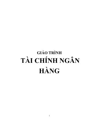 Giáo trình Tài chính ngân hàng