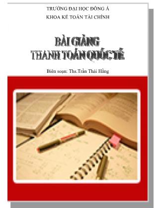 Giáo trình Thanh toán quốc tế - Trần Thái Hằng