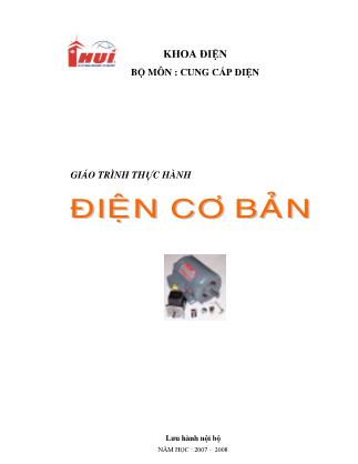 Giáo trình thực hành Điện cơ bản