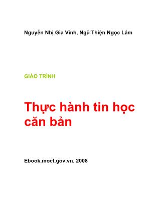 Giáo trình Thực hành tin học căn bản - Nguyễn Nhị Gia Vĩnh