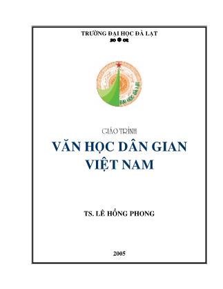 Giáo trình Văn học dân gian Việt Nam - Lê Hồng Phong (Phần 1)