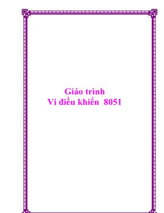 Giáo trình Vi điều khiển 8051