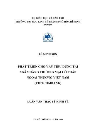 Luận văn Phát triển cho vay tiêu dùng tại Ngân hàng TMCP Ngoại thương Việt Nam Vietcombank