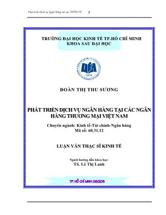 Luận văn Phát triển dịch vụ ngân hàng tại các ngân hàng thương mại Việt Nam