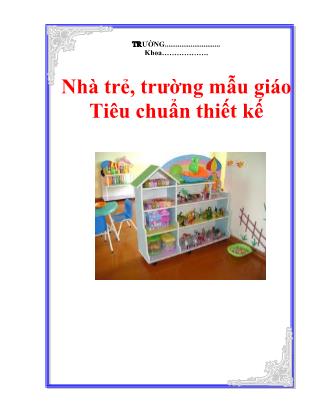 Nhà trẻ, trường mẫu giáo - Tiêu chuẩn thiết kế