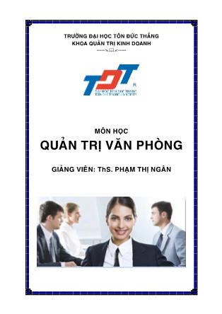 Nhập môn Quản trị văn phòng - Phạm Thị Ngân