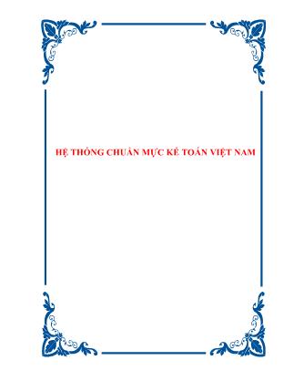 Tài liệu Hệ thống chuẩn mực kế toán Việt Nam