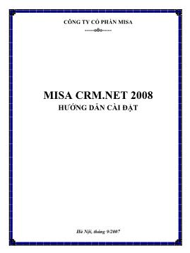 Tài liệu Hướng dẫn cài đặt MISA CRM.NET 2008