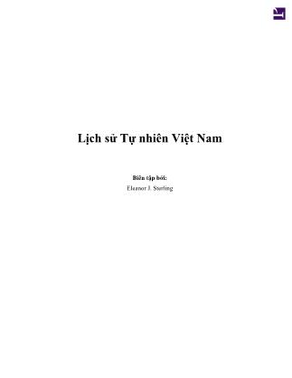 Tài liệu Lịch sử Tự nhiên Việt Nam (Phần 1)