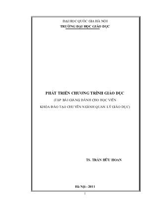 Tài liệu Phát triển chương trình giáo dục - Trần Hữu Hoan