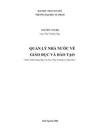 Tài liệu Quản lý nhà nước về giáo dục và đào tạo