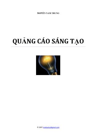 Tài liệu Quảng cáo sáng tạo - Nguyễn Nam Trung