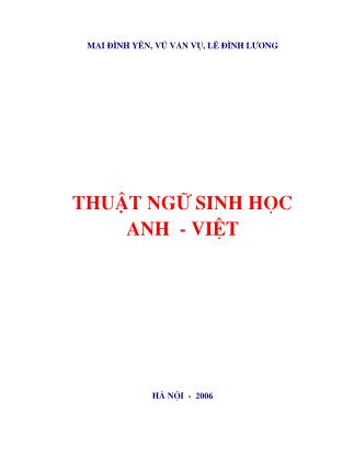 Thuật ngữ Sinh học Anh-Việt - Mai Đình Yên