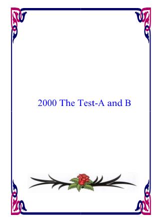 2000 The Test-A and B