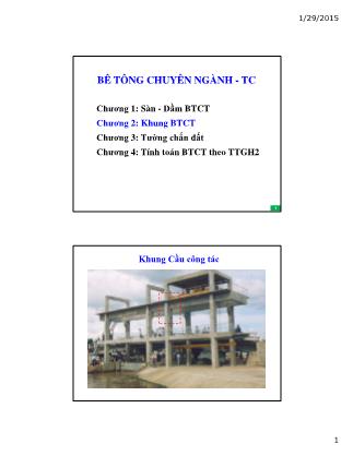 Bài giảng Bê tông chuyên ngành cốt thép - Chương 2: Khung bê tông cốt thép