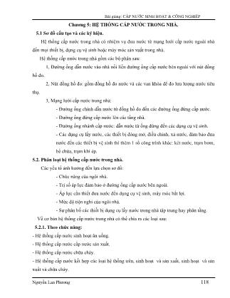 Bài giảng Cấp nước sinh hoạt và công nghiêp - Chương 5: Hệ thống cấp nước trong nhà