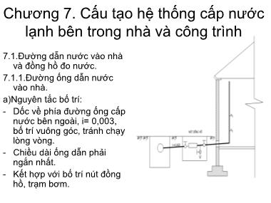 Bài giảng Cấp thoát nước - Chương 7: Cấu tạo hệ thống cấp nước lạnh bên trong nhà và công trình