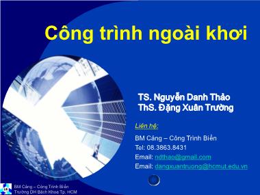 Bài giảng Công trình ngoài khơi - Nguyễn Danh Thảo