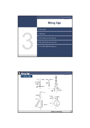 Bài giảng Địa cơ nền móng - Móng cọc