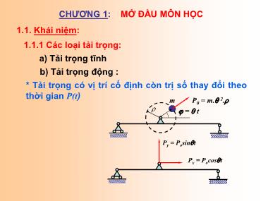 Bài giảng Động lực học công trình - Chương 1: Mở đầu môn học