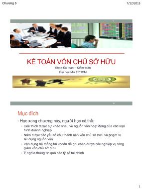 Bài giảng Kế toán doanh nghiệp - Kế toán chủ sở hữu