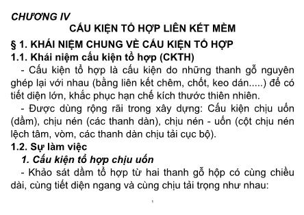 Bài giang Kết cầu gỗ - Chương IV: Cấu kiện tổ hợp liên kết mềm