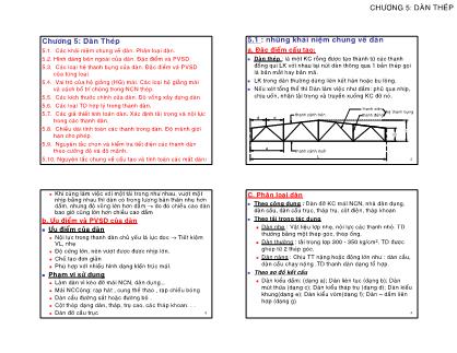 Bài giảng Kết cấu thép - Chương 5: Dàn thép
