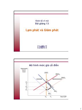 Bài giảng Kinh tế học vi mô dành cho chính sách công - Lạm phát và giảm phát