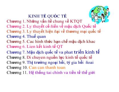 Bài giảng Kinh tế quốc tế