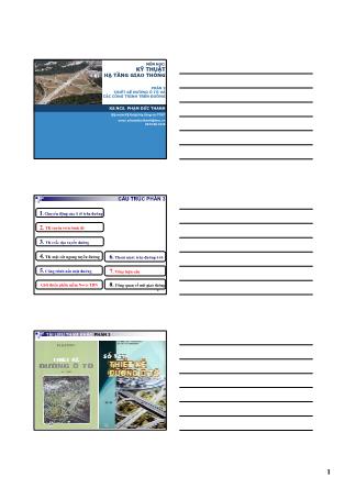 Bài giảng Kỹ thuật hạ tầng giao thông - Phần 3 - Chương 1: Chuyển động của oto trên đường - Phạm Đức Thanh