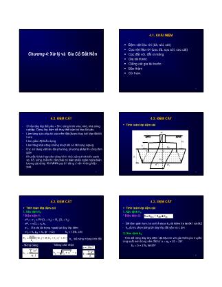 Bài giảng Nền và móng - Chương 4: Xử lý và gia cố đất nền