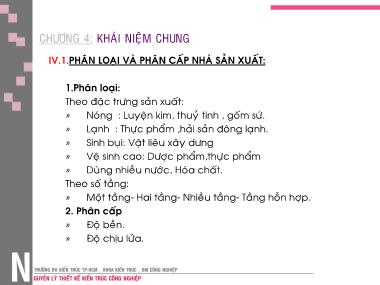 Bài giảng Nguyên lý thiết kế kiến trúc công nghiệp - Chương 4: Khái niệm chung - Đinh Trần Gia Hưng