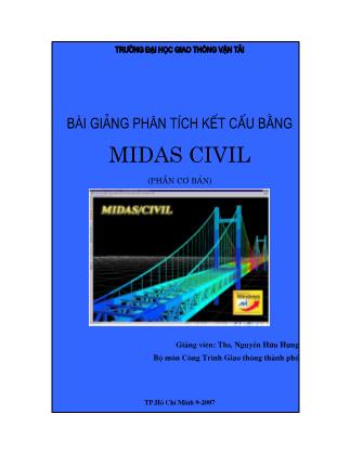 Bài giảng Phân tích kết cấu bằng Midas Civil - Nguyễn Hữu Hững