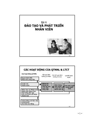 Bài giảng Quản trị nhân lực - Chương 6: Đào tạo và phát triển nhân viên