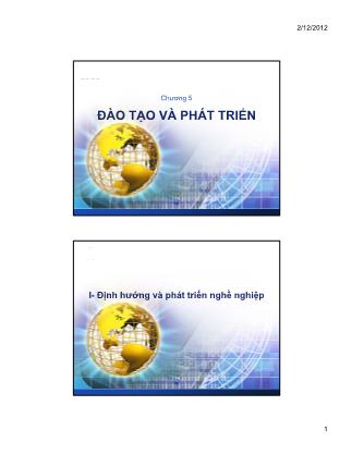 Bài giảng Quản trị nhân sự - Đào tạo và phát triển