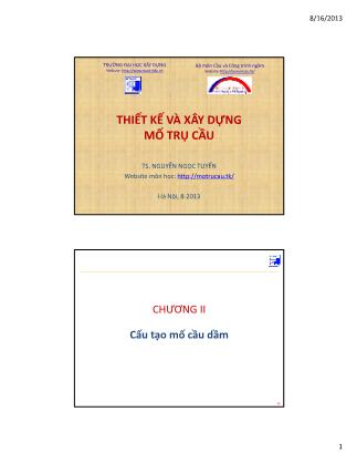 Bài giảng Thiết kế và xây dựng mố trụ cầu - Chương II: Cấu tạo mố cầu dầm