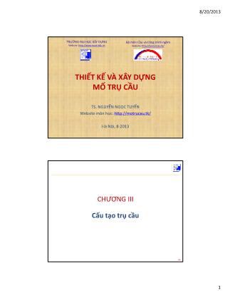 Bài giảng Thiết kế và xây dựng mố trụ cầu - Chương III: Cấu tạo trụ cầu