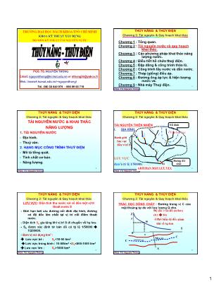 Bài giảng Thủy năng-Thủy điện - Chương 2: Tài nguyên nước và quy hoạch khai thác