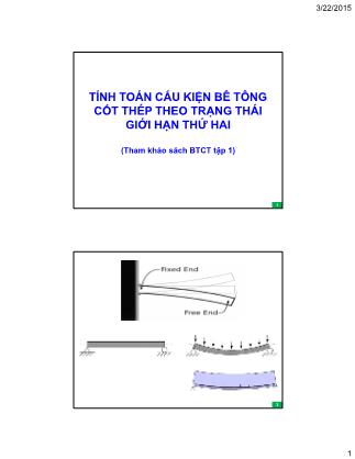 Bài giảng Tính toán cấu kiện bê tông cốt thép theo trạng thái giới hạn thứ hai