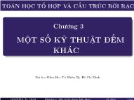 Bài giảng Toán học tổ hợp và cấu trúc rời rạc - Chương 3: Một số kỹ thuật đếm khác