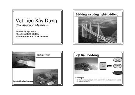 Bài giảng Vật liệu xây dựng - Bê tông và công nghệ bê tông