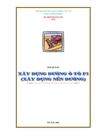 Bài giảng Xây dựng nền đường