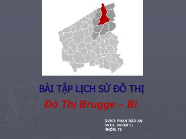 Bài tập lịch sử đô thị - Đô thị Brugge - Bỉ