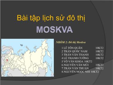 Bài tập lịch sử đô thị - Moskva