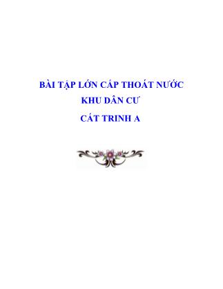 Bài tập lớn Cấp thoát nước