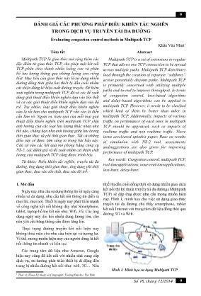 Đánh giá các phương pháp điều khiển tắc nghẽn trong dịch vụ truyền tải đa đường