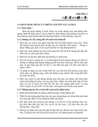 Giá trình Thiết kế yếu tố hình học đường ô tô - Chương 3: Thiết kế bình đồ tuyến